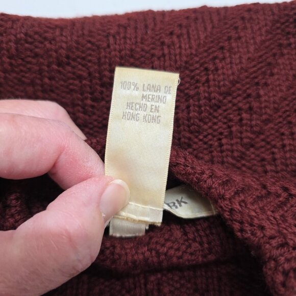 Jones New York 100% Merino Wool Burgundy Sleeveless Round Neck Sweater Tank SM - Picture 8 of 9